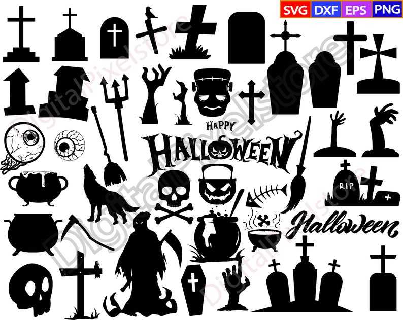 Halloween Bundle Svg, Spiderwebs Svg, Halloween Silhouette SVG#5