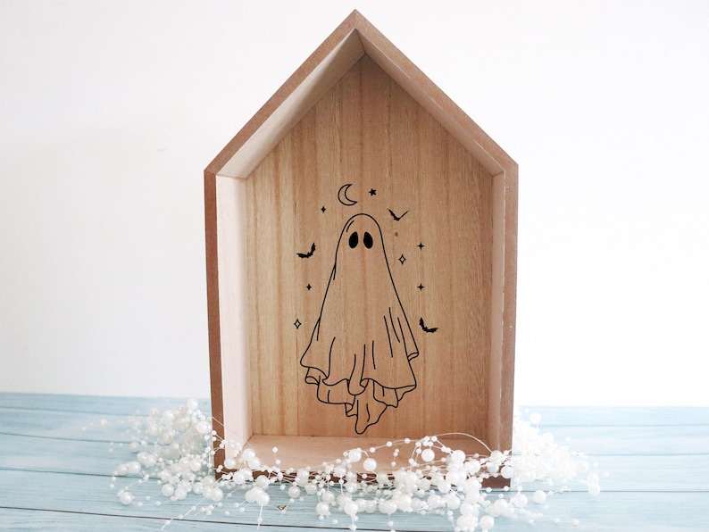 Ghost SVG, Floral Ghost Svg, Halloween Svg, Flower Svg#1