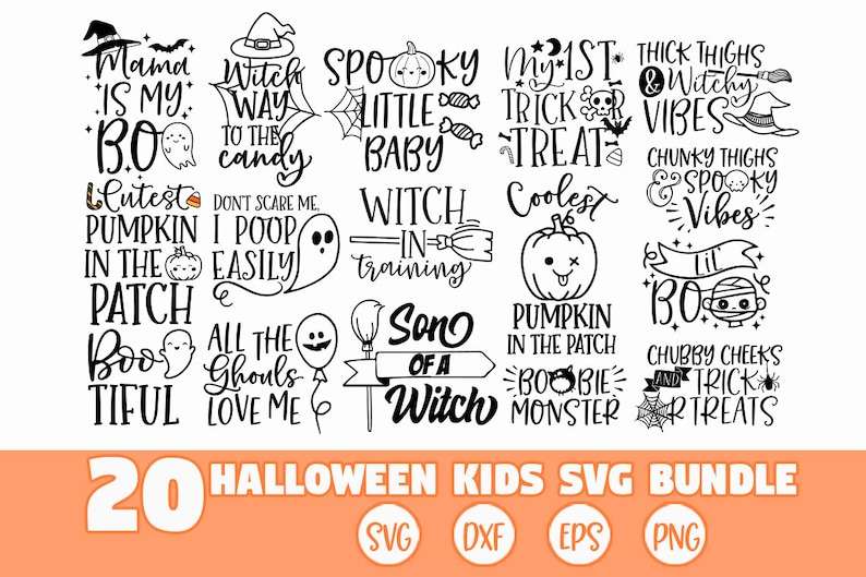 Download Halloween Kids SVG Bundle Designs For Your Craft Projects
