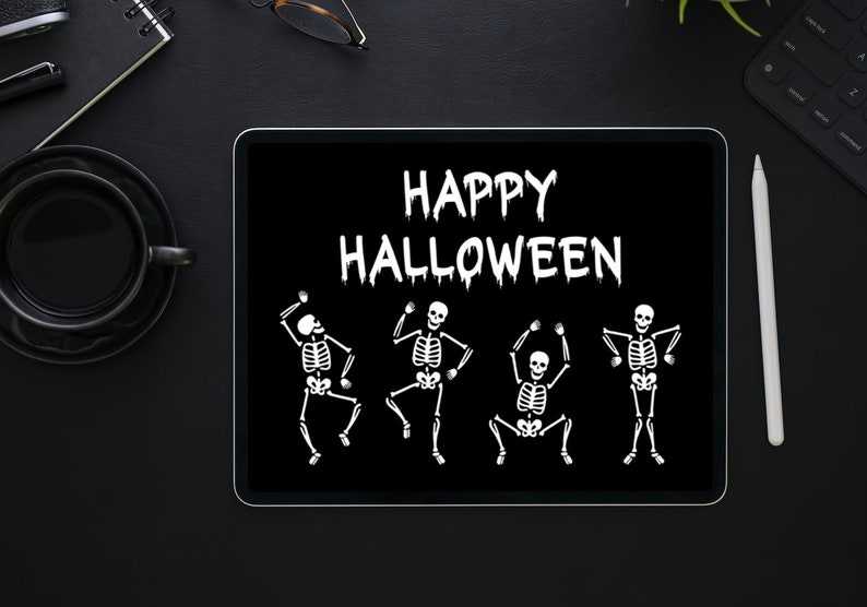 Happy Halloween Dancing Skeleton Svg, Happy Halloween Png#4