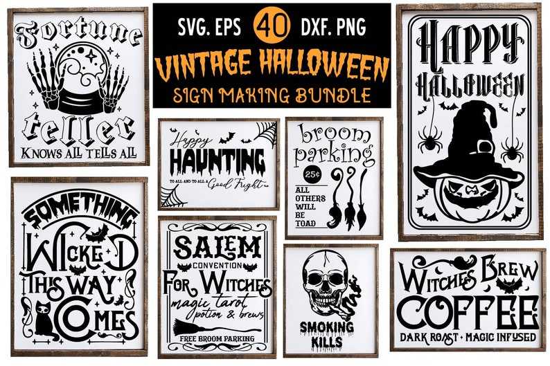 Vintage Halloween Signs SVG,Happy Halloween Svg, Halloween Svg#10