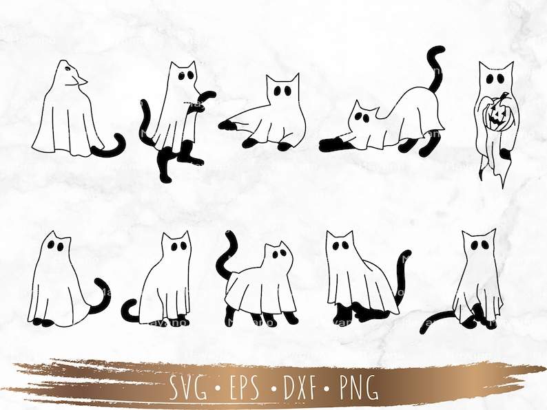 Сute Ghost Cat Svg, Boo Svg, Halloween Svg, Halloween Svg#1
