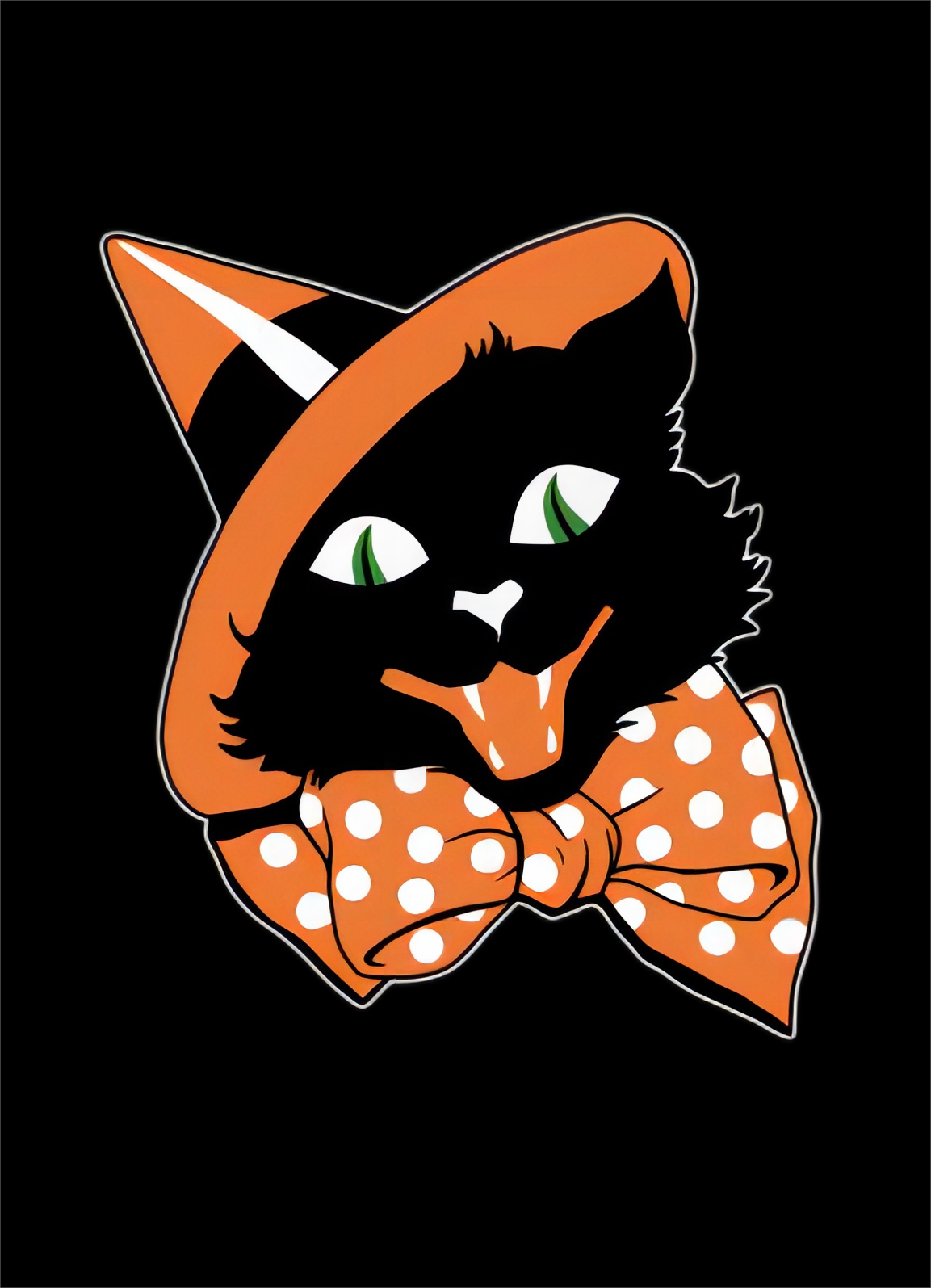 Vintage Halloween Black Cat Svg High Quality Perfect for your Design