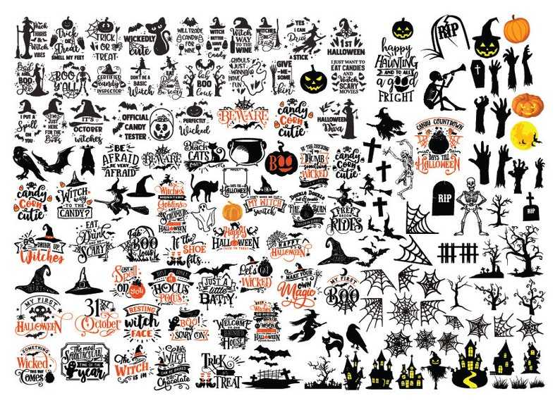 188 HALLOWEEN SVG Bundle, Halloween Svg, Haloween Silhouette Svg#1