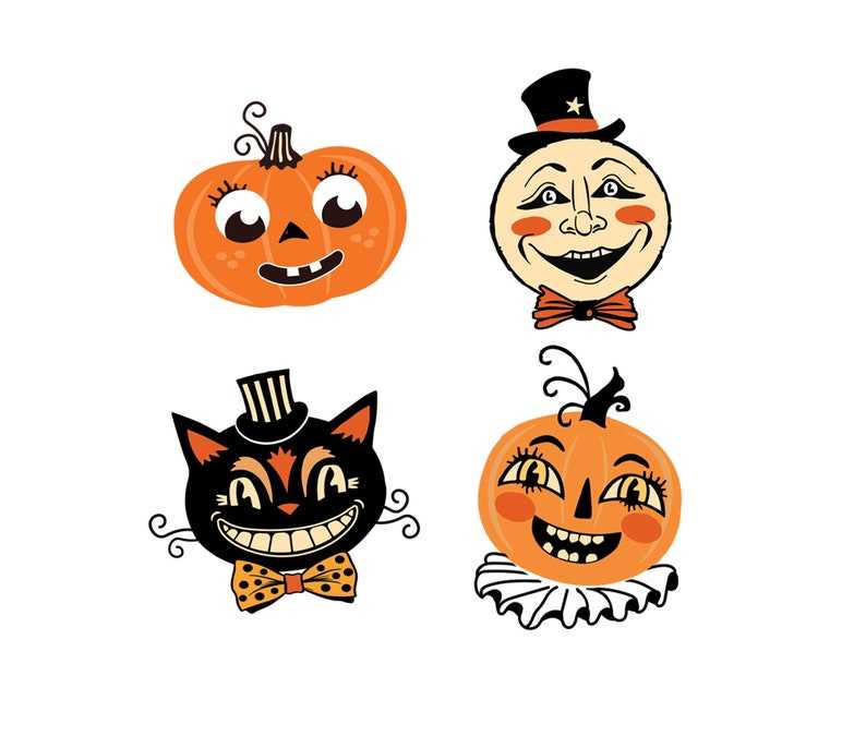 Vintage HALLOWEEN Svg, Vintage Pumpkin Svg, Halloween Svg#5