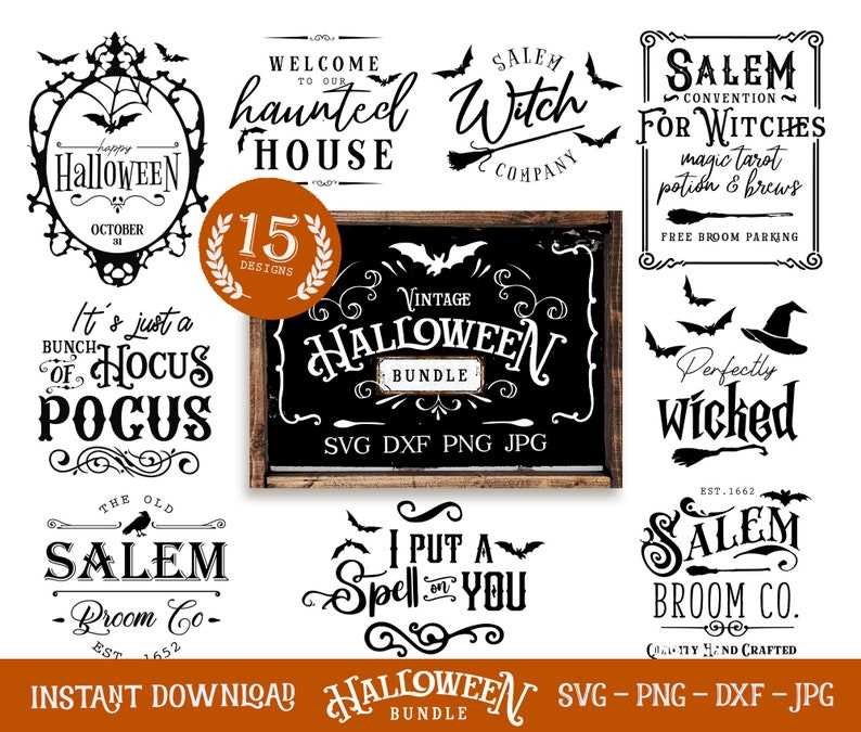 Halloween Bundle svg, Vintage Halloween Svg for Cricut#7