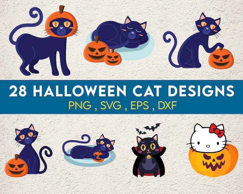 Halloween Cat Svg Bundle, Cute Halloween Svg, Halloween Svg#3
