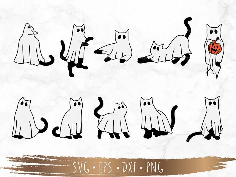 Сute Ghost Cat Svg, Boo Svg, Halloween Svg, Halloween Svg#4