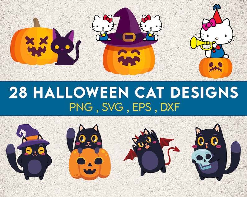 Halloween Cat Svg Bundle, Cute Halloween Svg, Halloween Svg#4