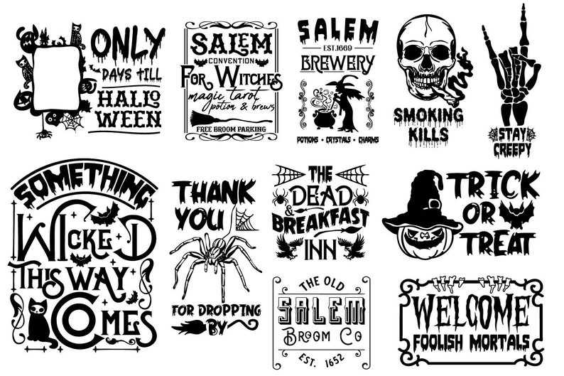 Vintage Halloween Signs SVG,Happy Halloween Svg, Halloween Svg#9