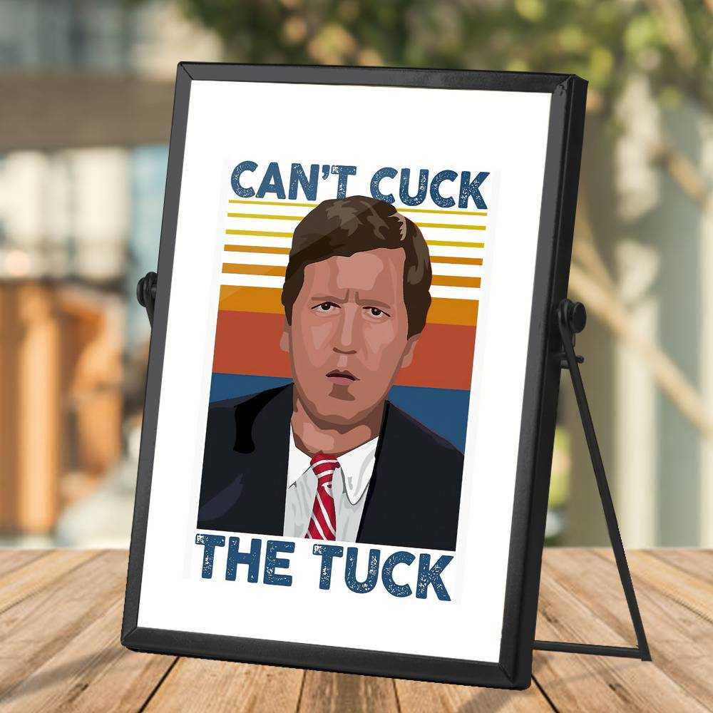 Tucker Carlson Plaque Classic Celebrity Plaque Can't Cuck The Tuck Photo by Tucker Carlson Plaque with Black Frame