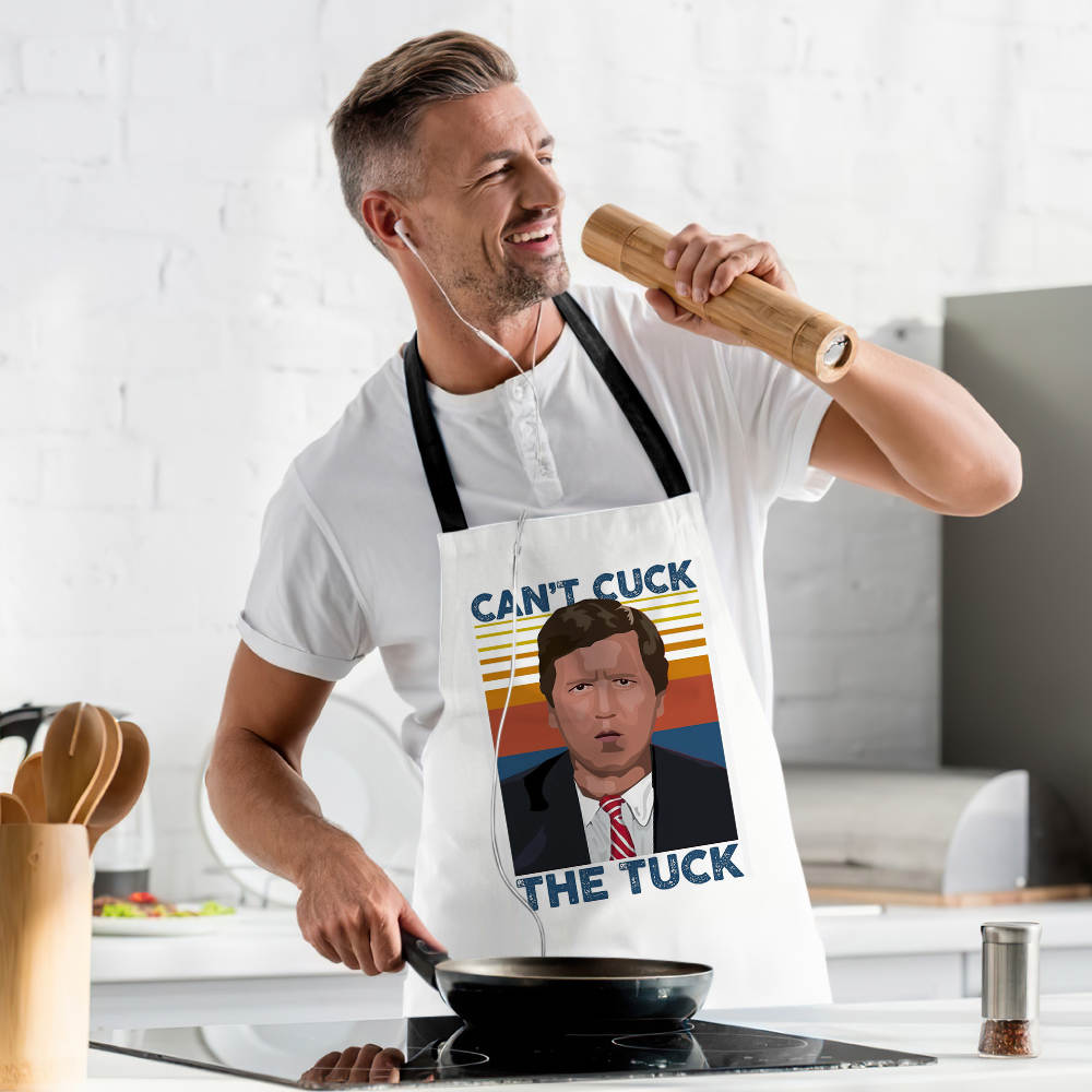 Tucker Carlson Apron Can't Cuck The Tuck Photo Apron