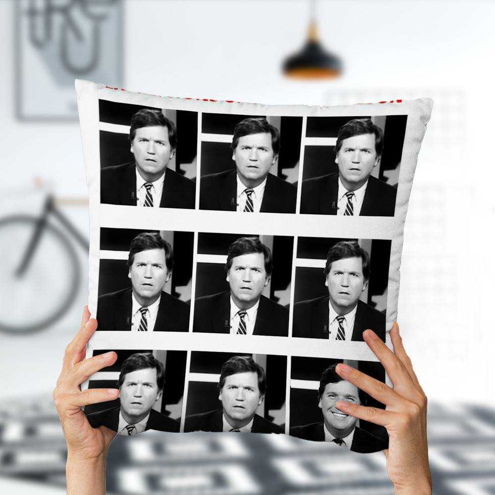 Tucker Carlson Pillow Classic Celebrity Pillow The Expressions Of Tucker Carlson Pillow