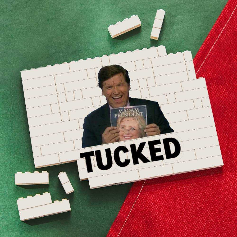Tucker Carlson Merch Building Blocks Gift for Fans Tucker Carlson Fox News Building Blocks