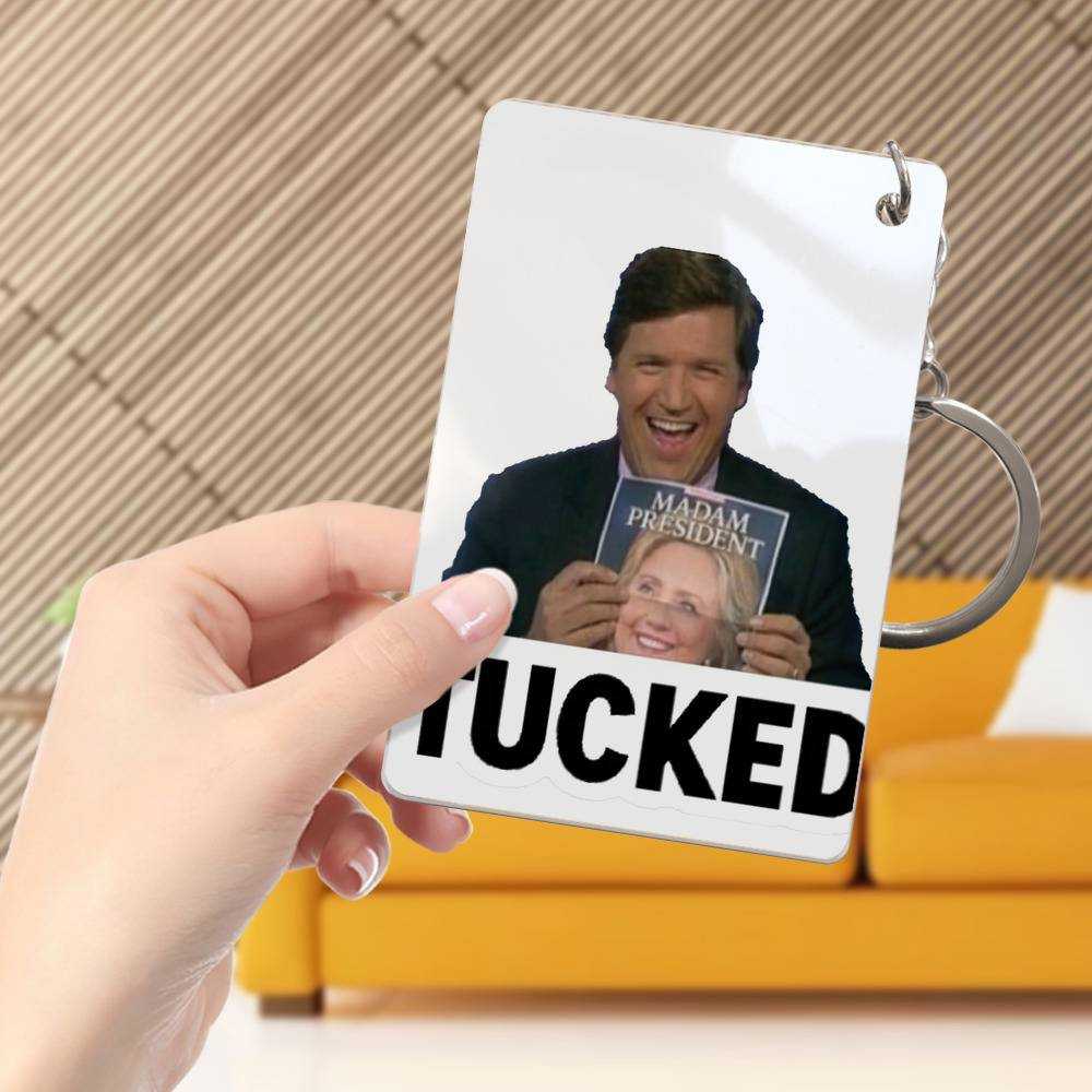 Tucker Carlson Keychain Classic Celebrity Keychain Tucker Carlson Fox News by Tucker Carlson Keychain