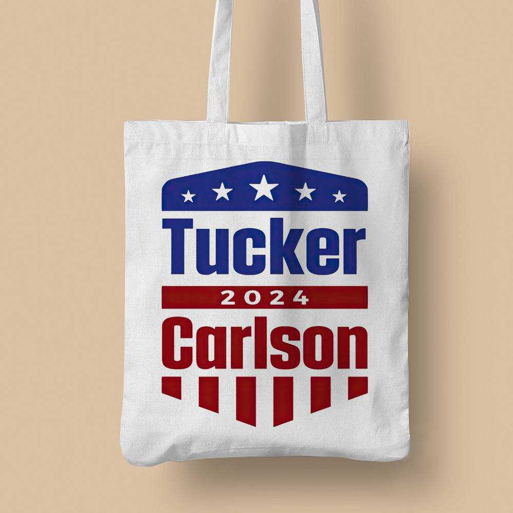 Tucker Carlson Totebag Classic Celebrity Totebag Tucker Carlson 2024 Totebag