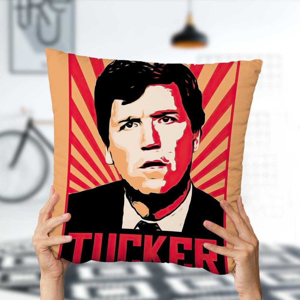 Tucker Carlson Pillow Classic Celebrity Pillow Tucker Carlson Photo Pillow