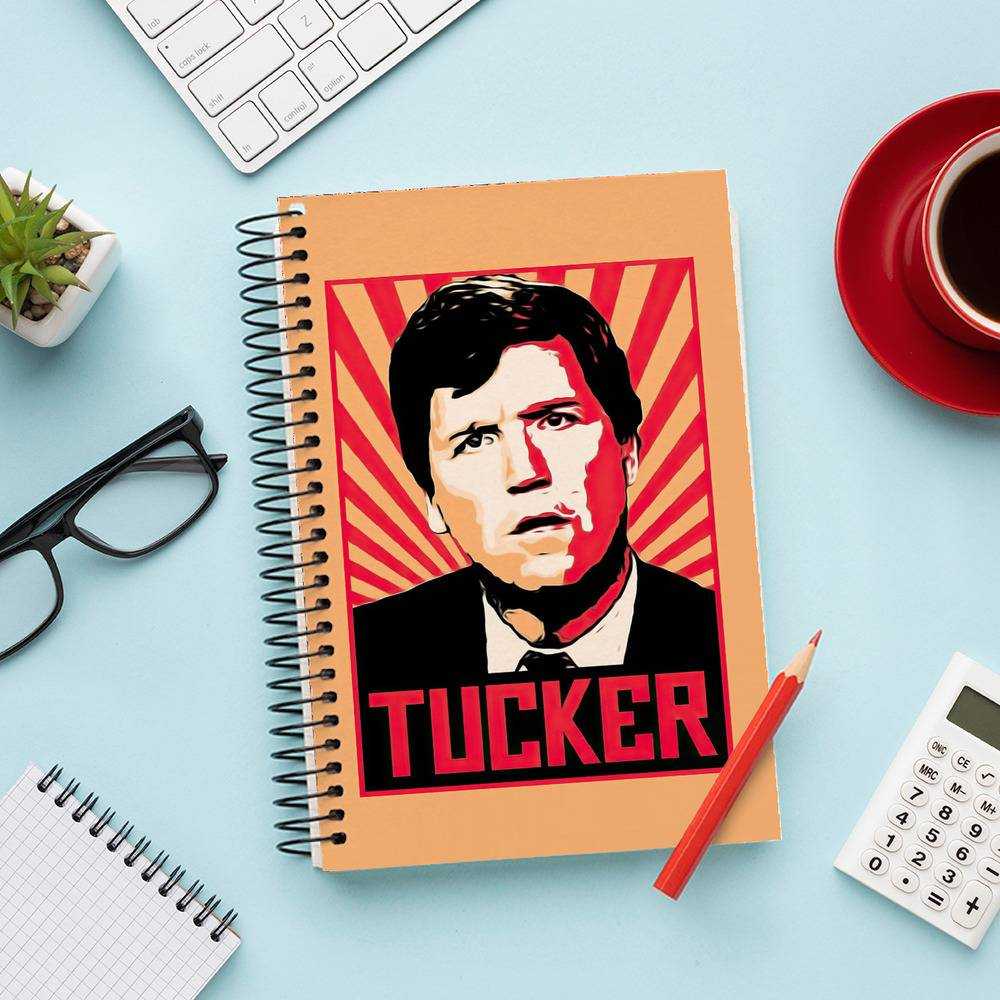 Tucker Carlson Spiral Bound Notebook Journal Diary Gift for Fans Tucker Carlson Photo Notebook