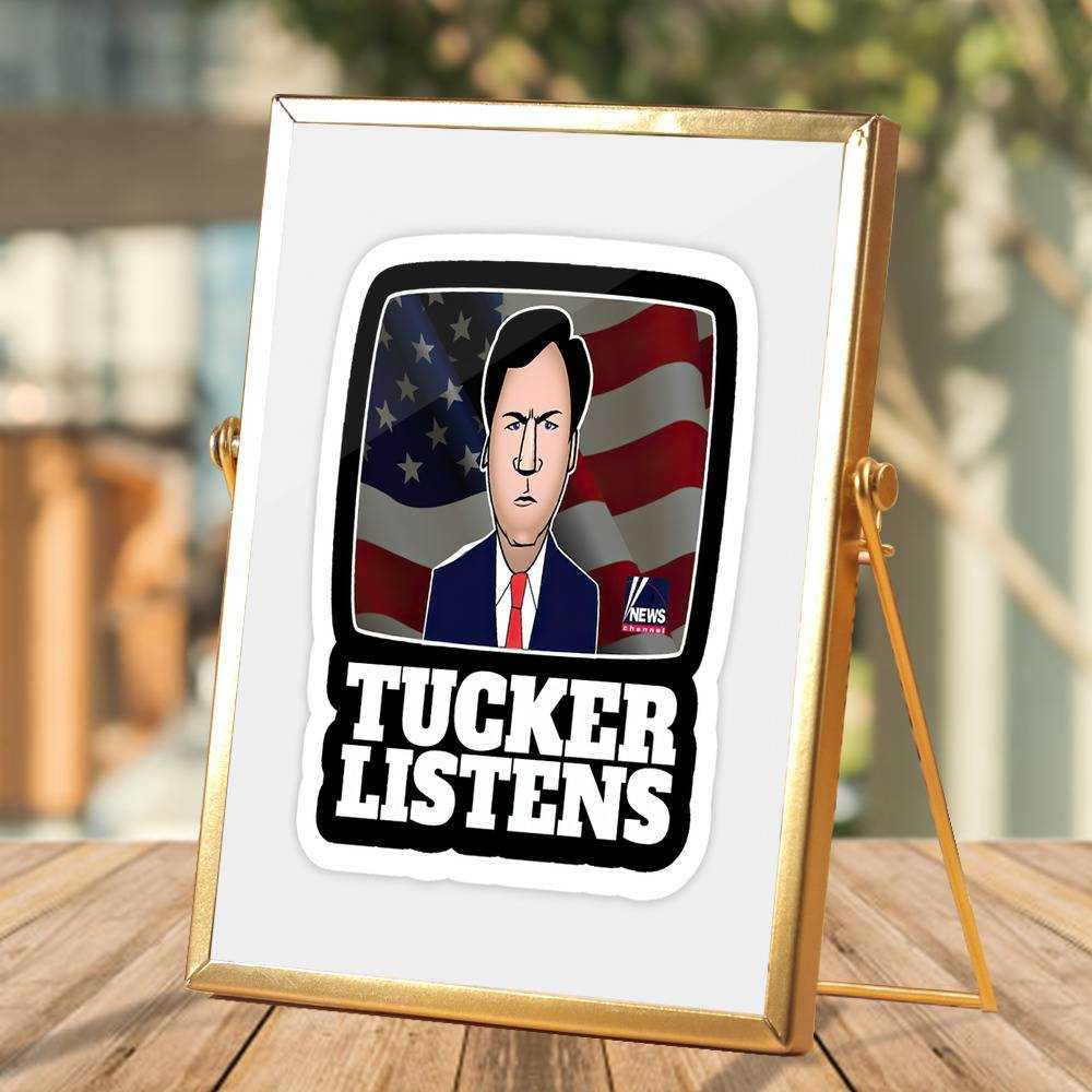 Tucker Carlson Plaque Classic Celebrity Plaque Tucker Listens by Tucker Carlson Plaque with Golden Frame
