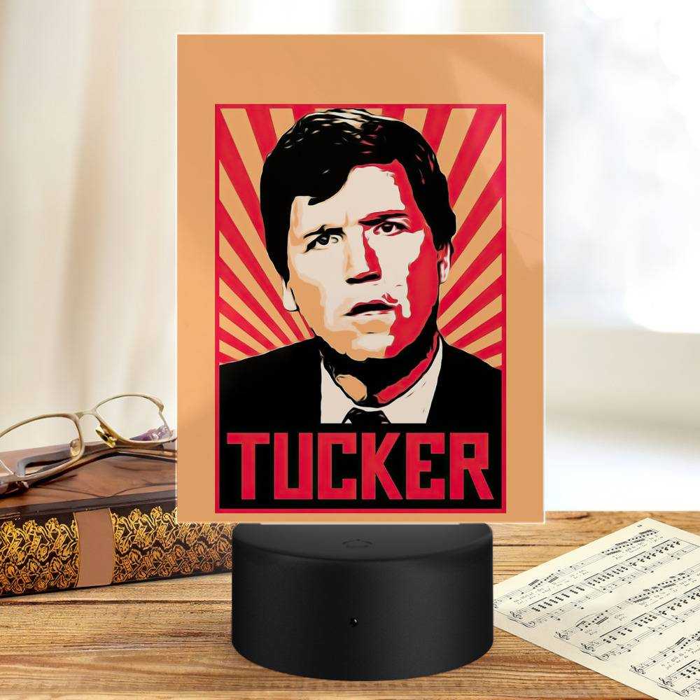 Tucker Carlson Lamp Classic Celebrity Night Light Tucker Carlson Photo by Tucker Carlson Lamp with Plastic Base
