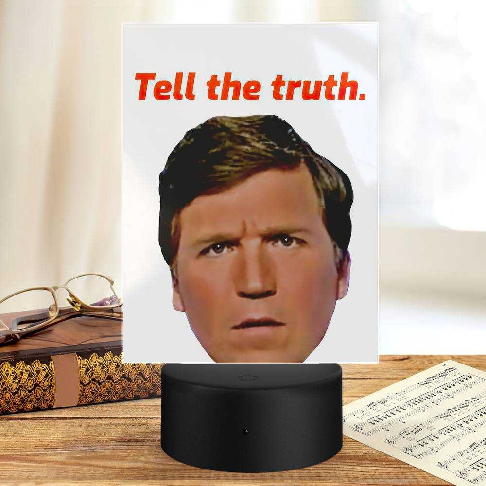 Tucker Carlson Lamp Classic Celebrity Night Light Tell The Truth by Tucker Carlson Lamp with Plastic Base