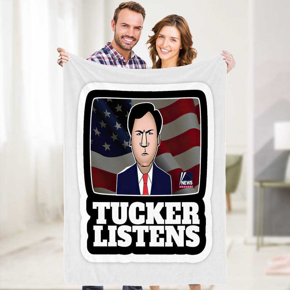 Tucker Carlson Blanket Tucker Listens Blanket