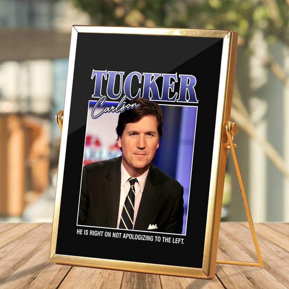 Tucker Carlson Plaque Classic Celebrity Plaque Tucker Carlson Classic by Tucker Carlson Plaque with Golden Frame