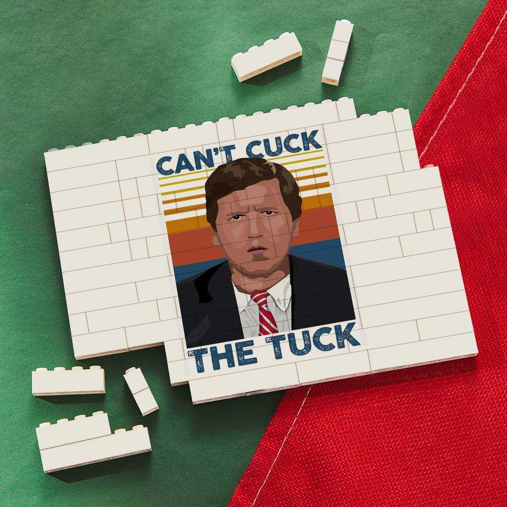 Tucker Carlson Merch Building Blocks Gift for Fans Can't Cuck The Tuck Photo Building Blocks