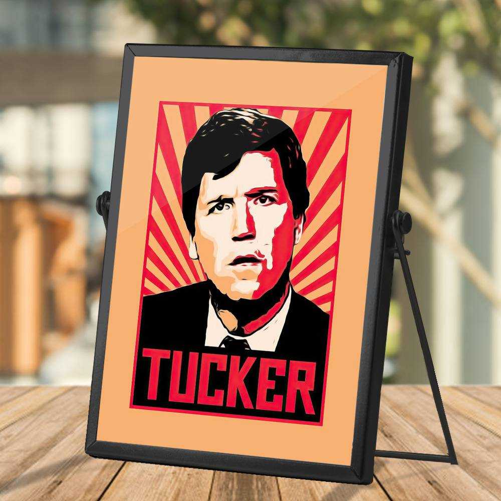 Tucker Carlson Plaque Classic Celebrity Plaque Tucker Carlson Photo by Tucker Carlson Plaque with Black Frame