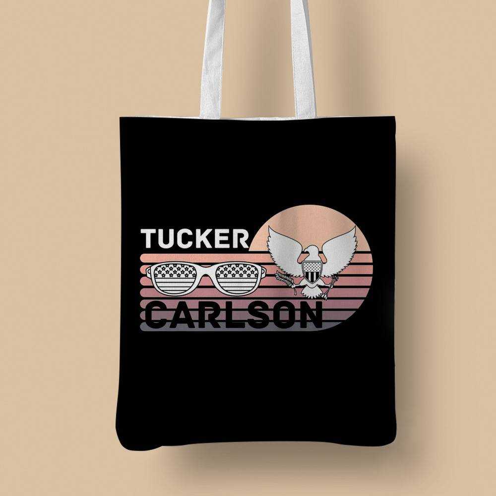 Tucker Carlson Totebag Classic Celebrity Totebag Tucker Carlson Logo Totebag