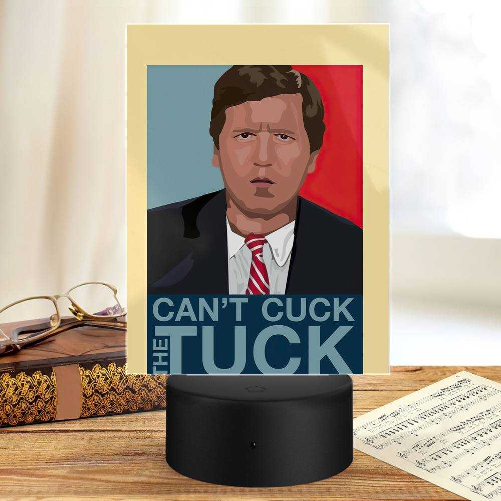 Tucker Carlson Lamp Classic Celebrity Night Light Can't Cuck The Tuck by Tucker Carlson Lamp with Plastic Base