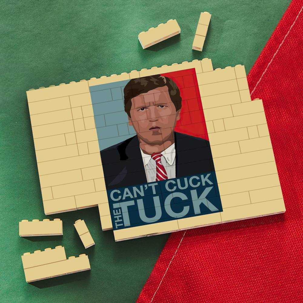 Tucker Carlson Merch Building Blocks Gift for Fans Can't Cuck The Tuck Building Blocks