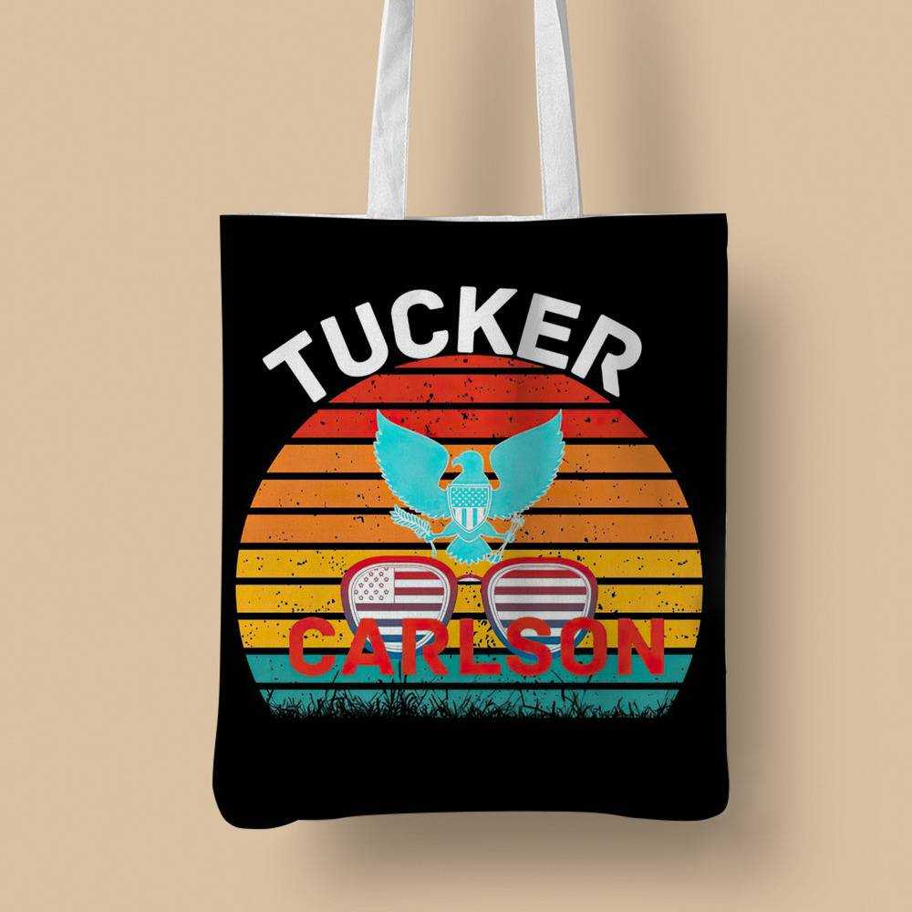 Tucker Carlson Totebag Classic Celebrity Totebag Tucker Carlson Logo Photo Totebag