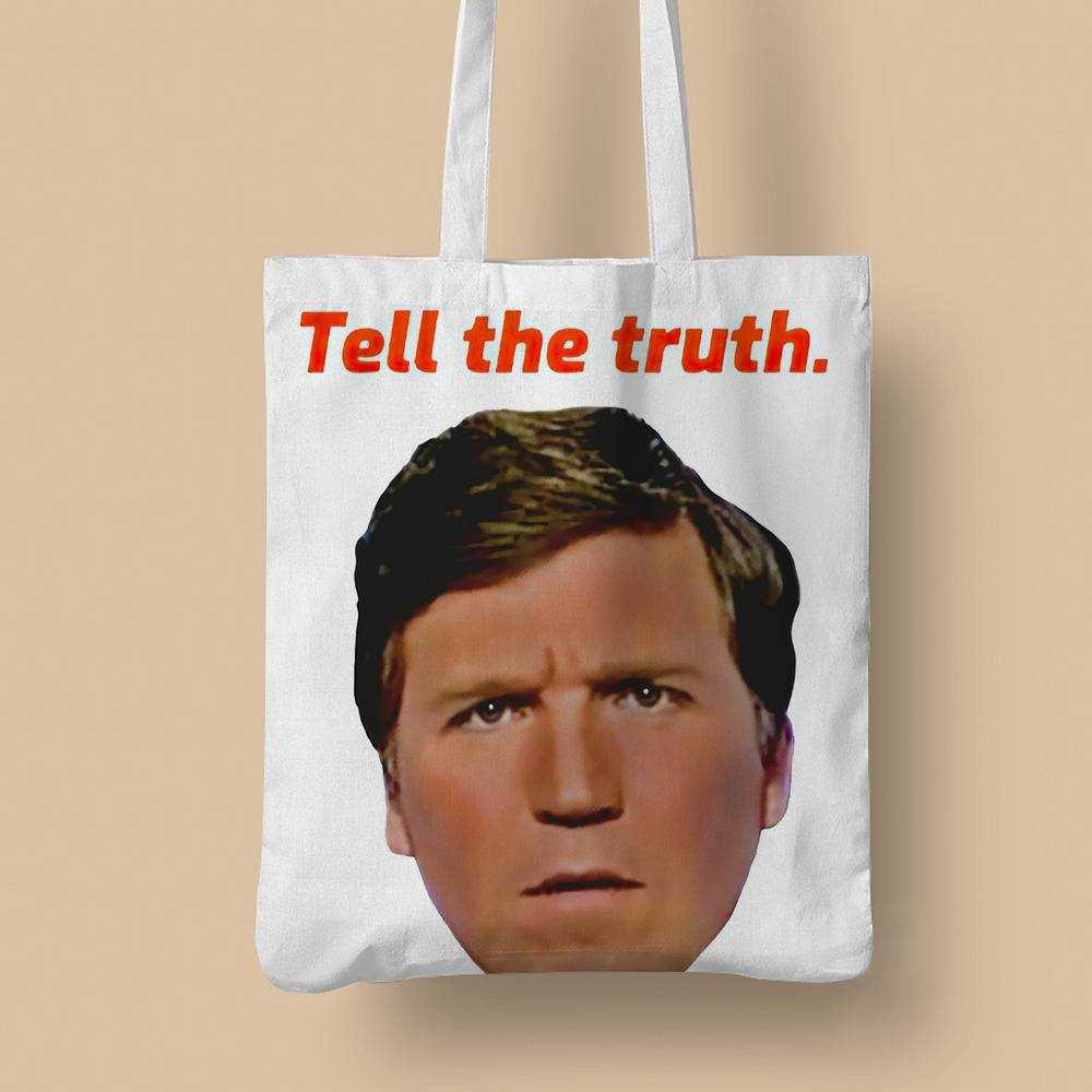 Tucker Carlson Totebag Classic Celebrity Totebag Tell The Truth Totebag