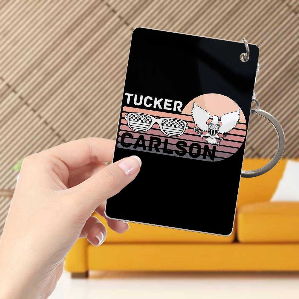 Tucker Carlson Keychain Classic Celebrity Keychain Tucker Carlson Logo by Tucker Carlson Keychain