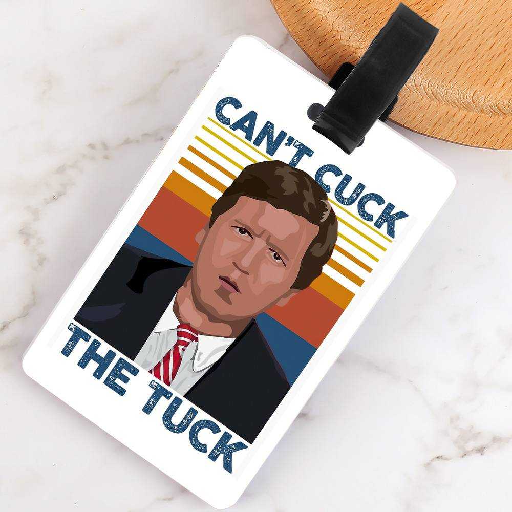 Tucker Carlson Luggage Tag Classic Celebrity Luggage Tag Can't Cuck The Tuck Photo by Tucker Carlson Luggage Tag