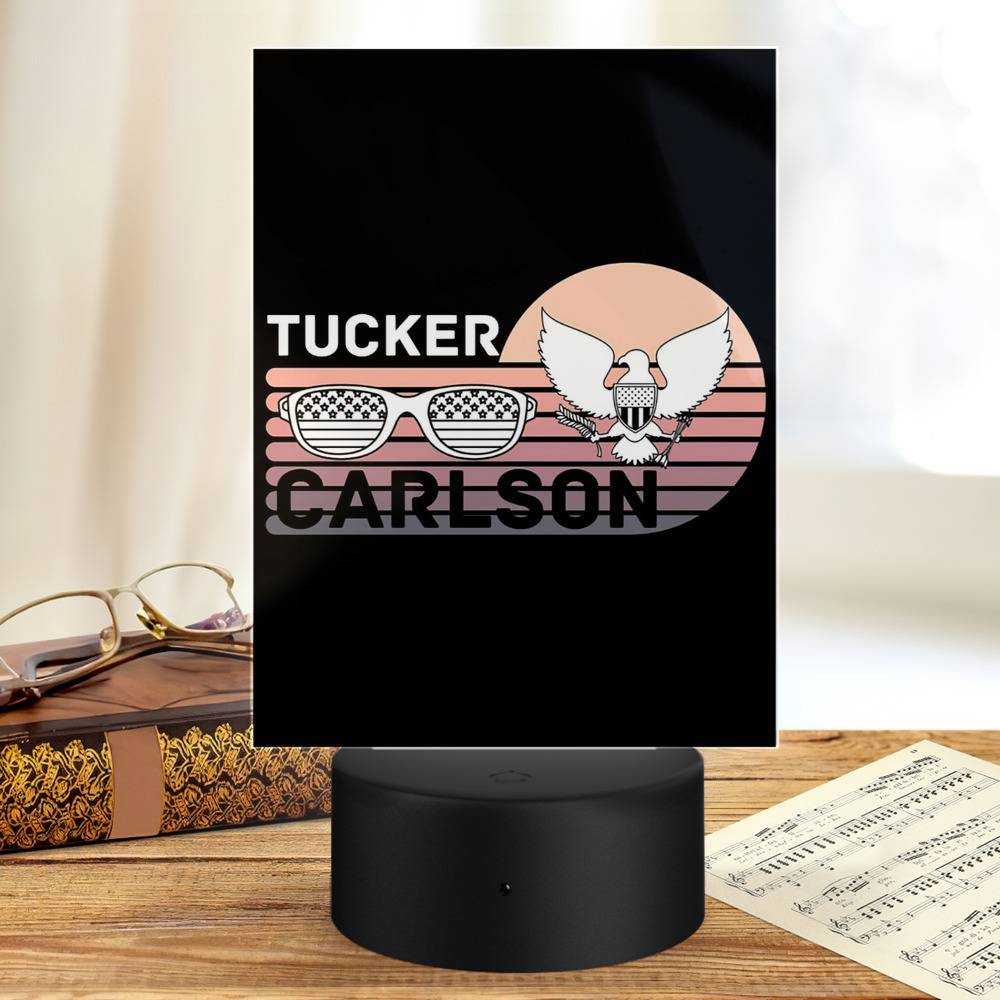 Tucker Carlson Lamp Classic Celebrity Night Light Tucker Carlson Logo by Tucker Carlson Lamp with Plastic Base