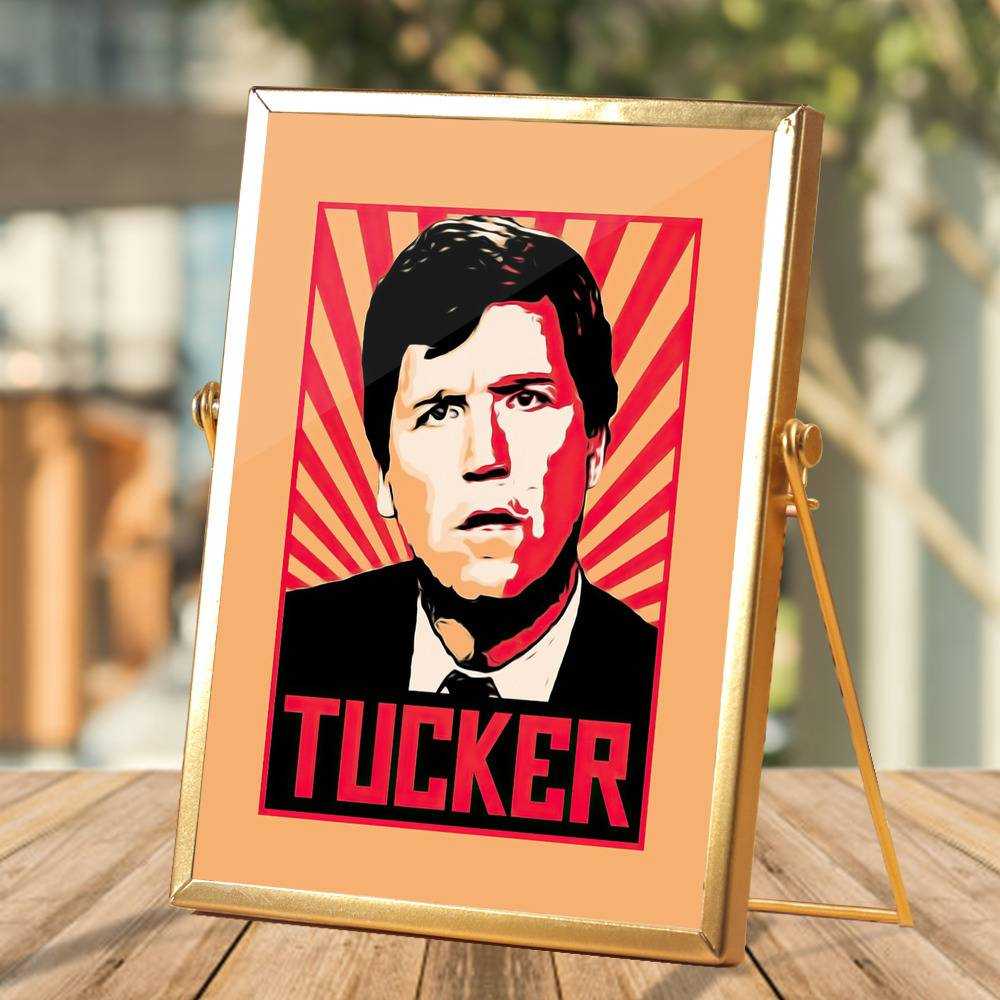Tucker Carlson Plaque Classic Celebrity Plaque Tucker Carlson Photo by Tucker Carlson Plaque with Golden Frame