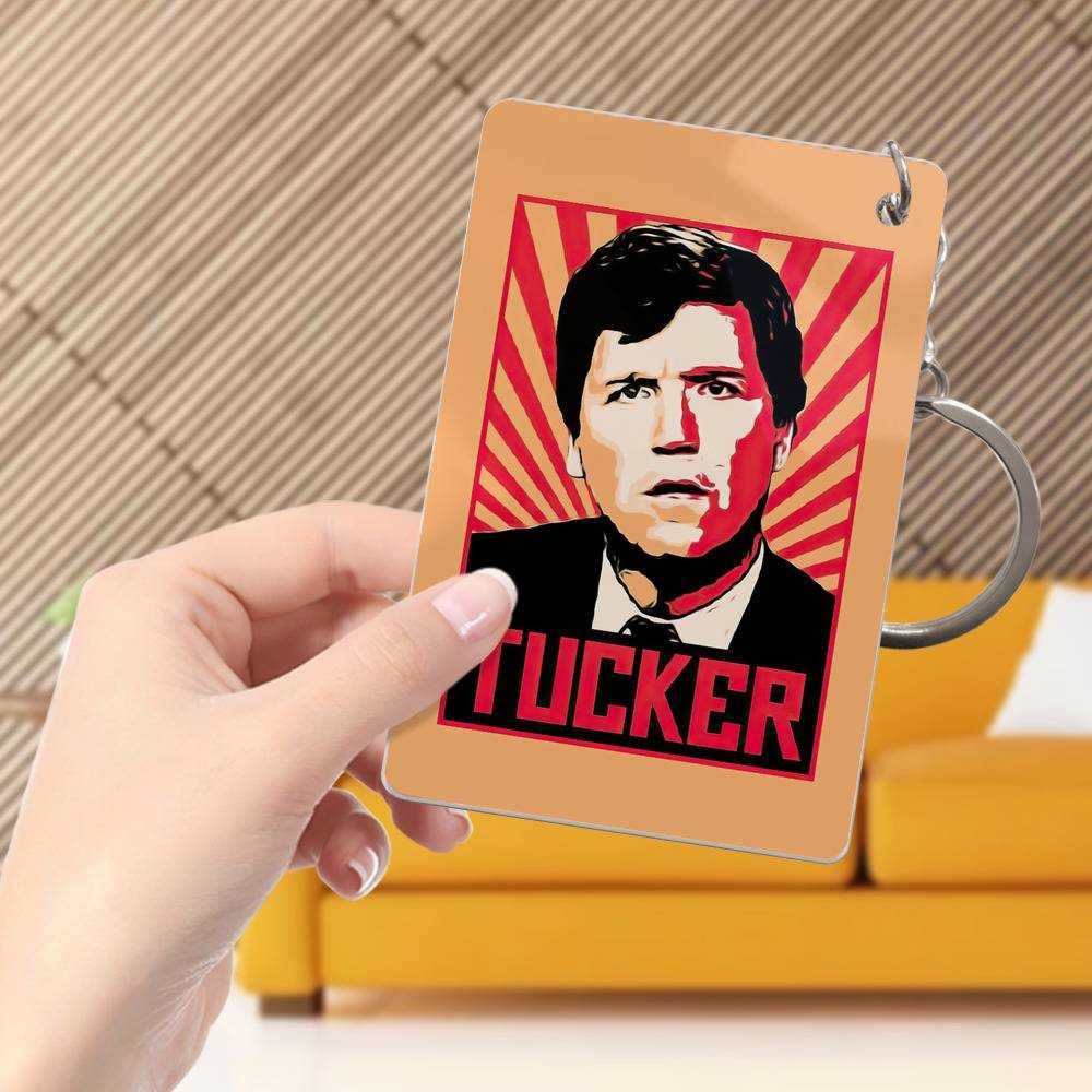 Tucker Carlson Keychain Classic Celebrity Keychain Tucker Carlson Photo by Tucker Carlson Keychain