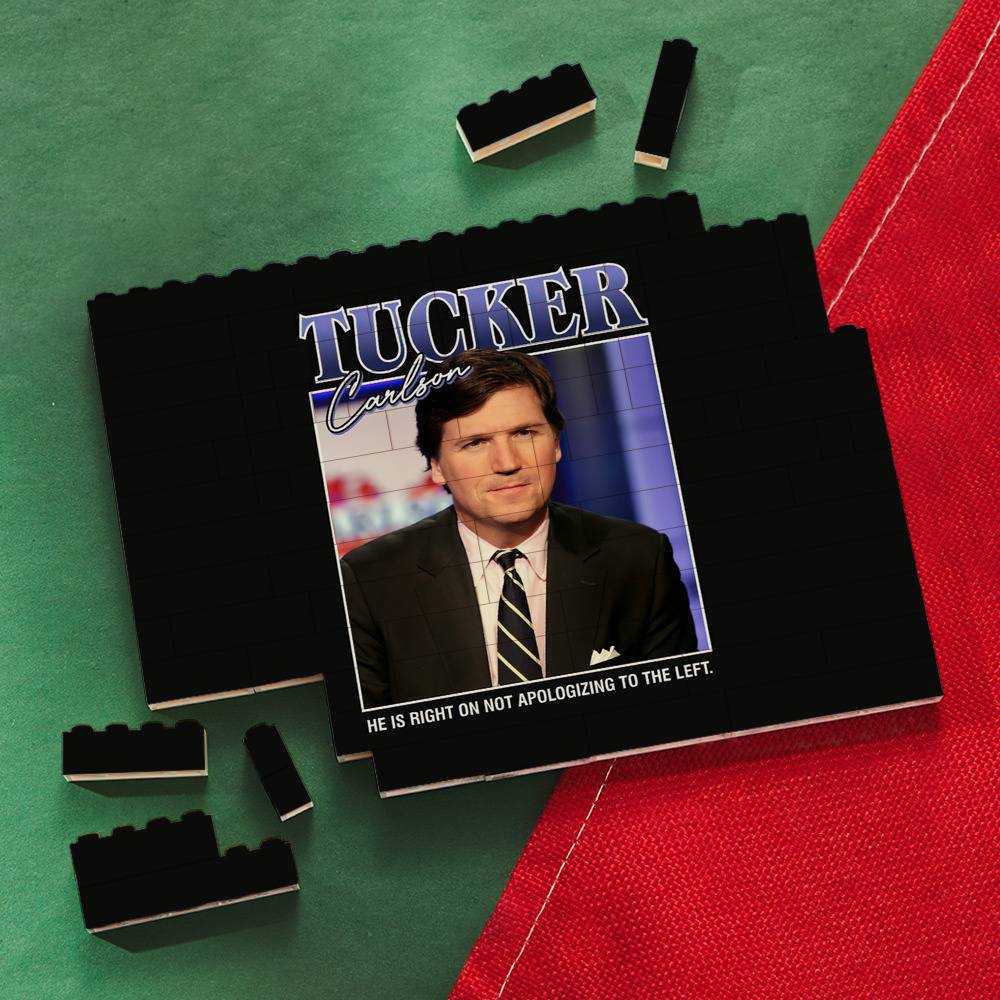 Tucker Carlson Merch Building Blocks Gift for Fans Tucker Carlson Classic Building Blocks
