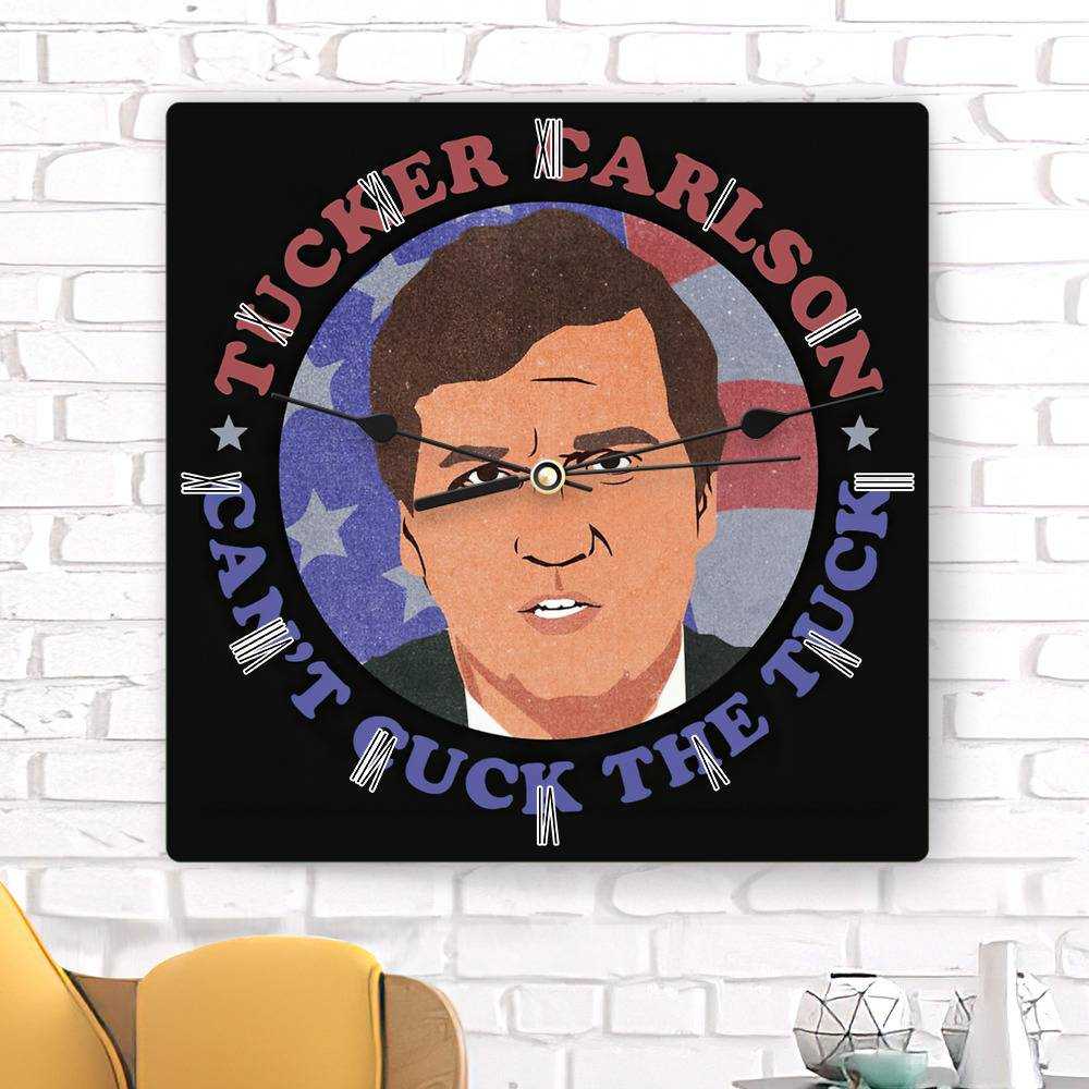 Tucker Carlson Square Wall Clock Home Decor Wall Clock Gifts for Tucker Carlson Fans Tucker Carlson Today Wall Clock