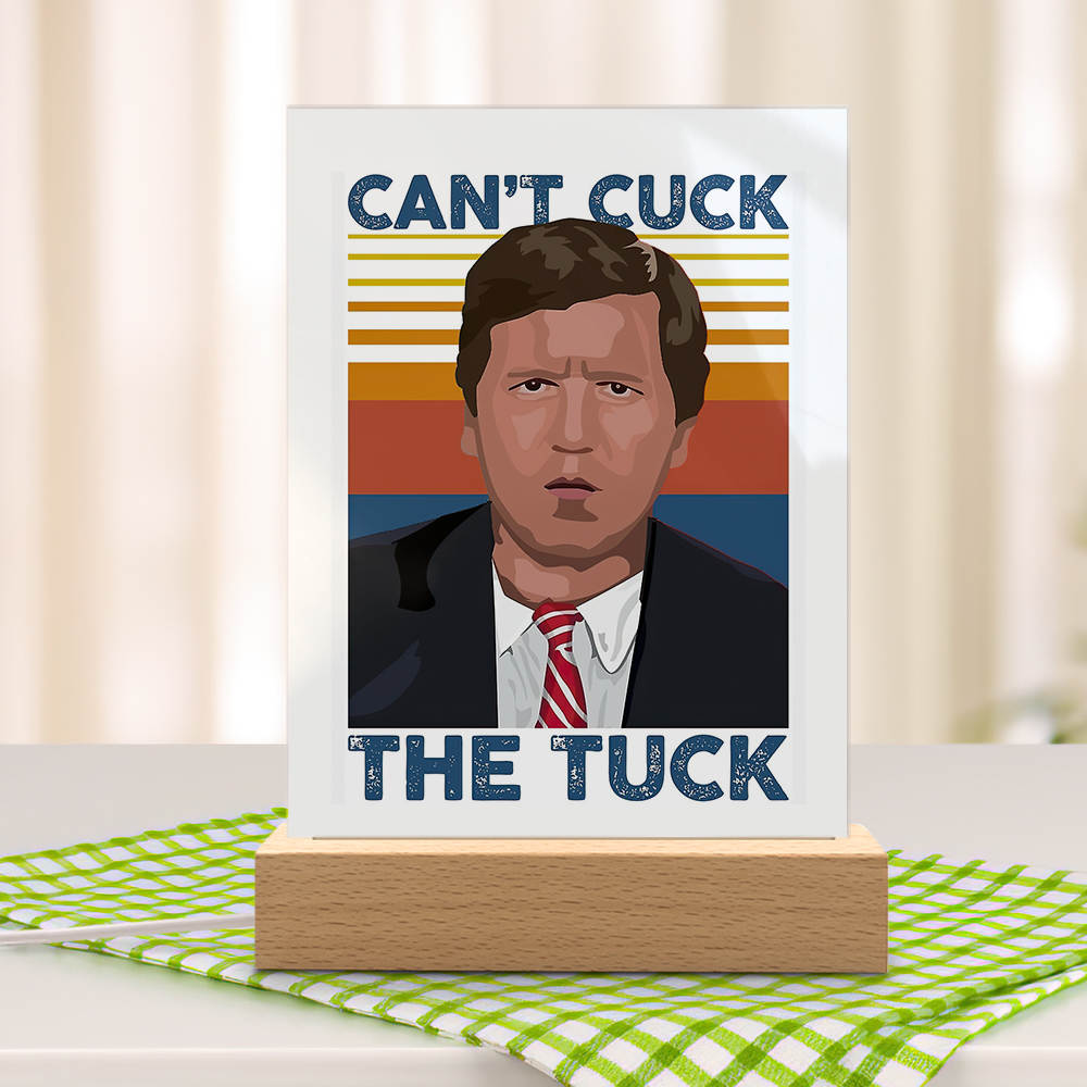 Tucker Carlson Lamp Classic Celebrity Night Light Can't Cuck The Tuck Photo by Tucker Carlson Lamp with Wooden Base