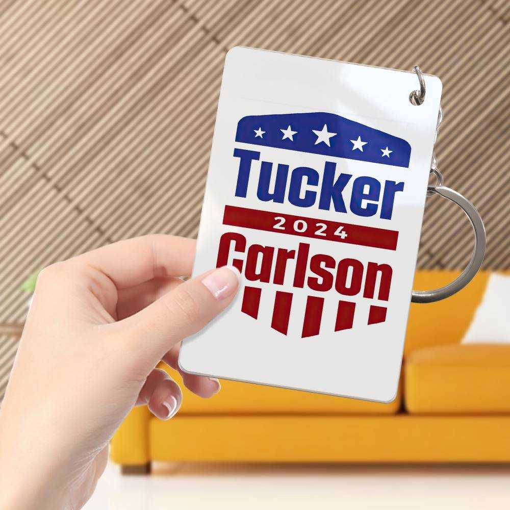 Tucker Carlson Keychain Classic Celebrity Keychain Tucker Carlson 2024 by Tucker Carlson Keychain