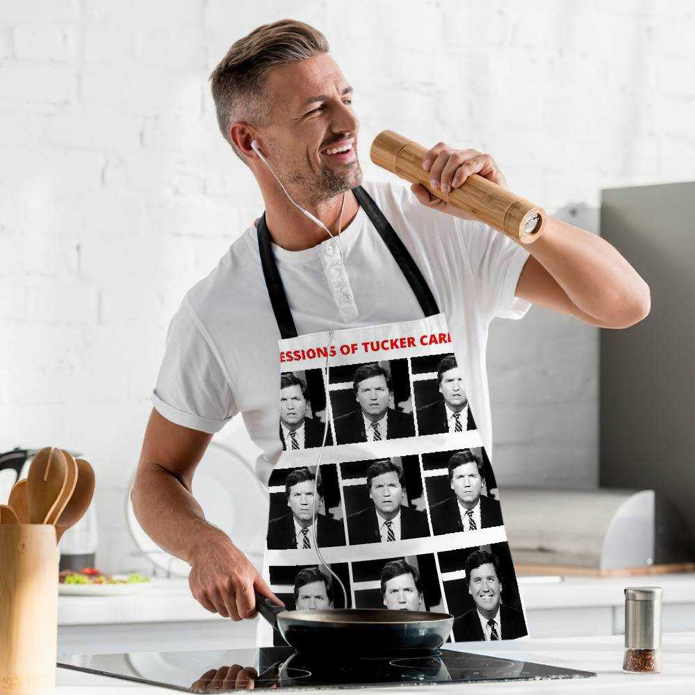 Tucker Carlson Apron The Expressions Of Tucker Carlson Apron