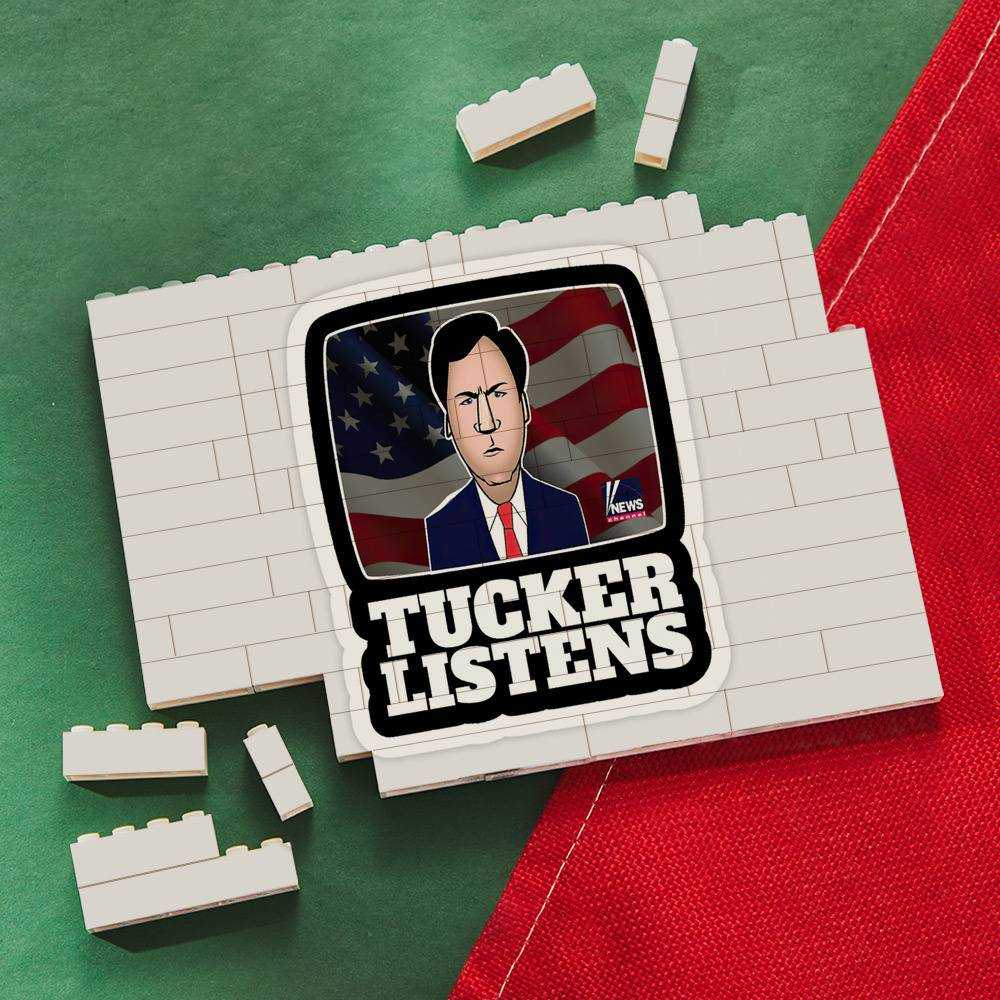 Tucker Carlson Merch Building Blocks Gift for Fans Tucker Listens Building Blocks
