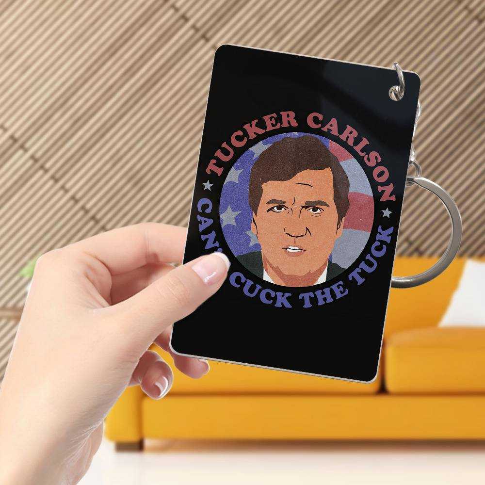 Tucker Carlson Keychain Classic Celebrity Keychain Tucker Carlson Today by Tucker Carlson Keychain