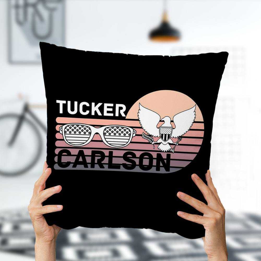 Tucker Carlson Pillow Classic Celebrity Pillow Tucker Carlson Logo Pillow