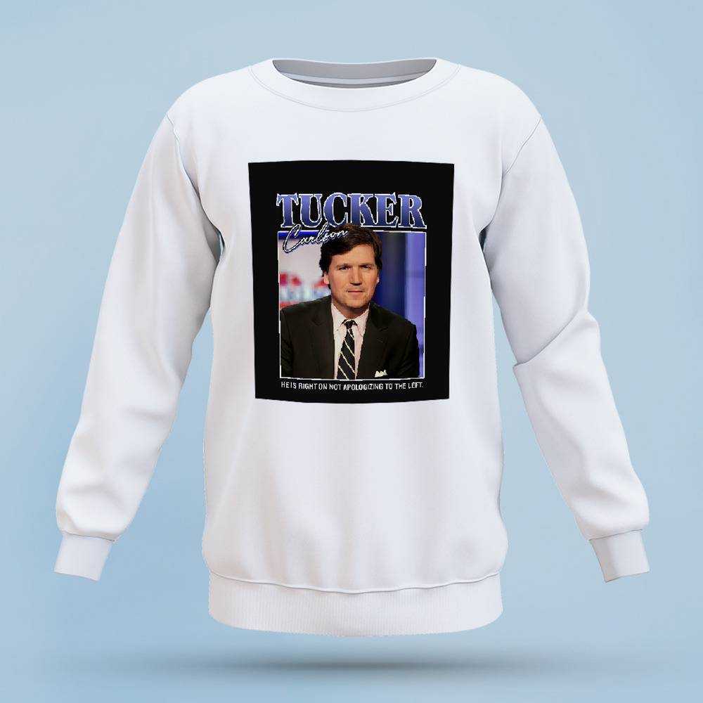 Tucker Carlson Sweatshirt Classic Celebrity Sweatshirt Tucker Carlson Classic Sweatshirt