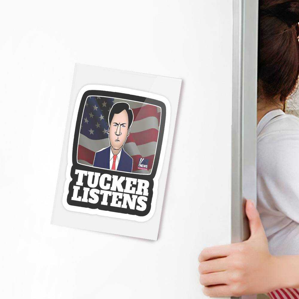Tucker Carlson Fridge Magnet Tucker Listens Fridge Magnet