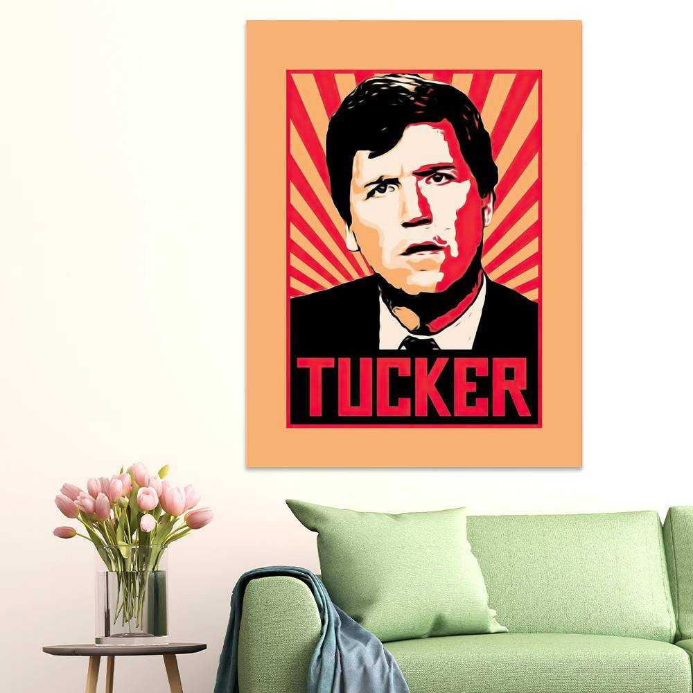 Tucker Carlson Merch Poster Art Wall Poster Sticky Poster Gift for Fans Tucker Carlson Photo Poster